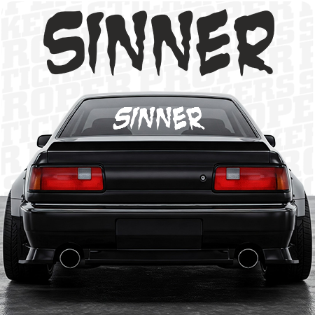 SINNER - grzesznik / naklejka